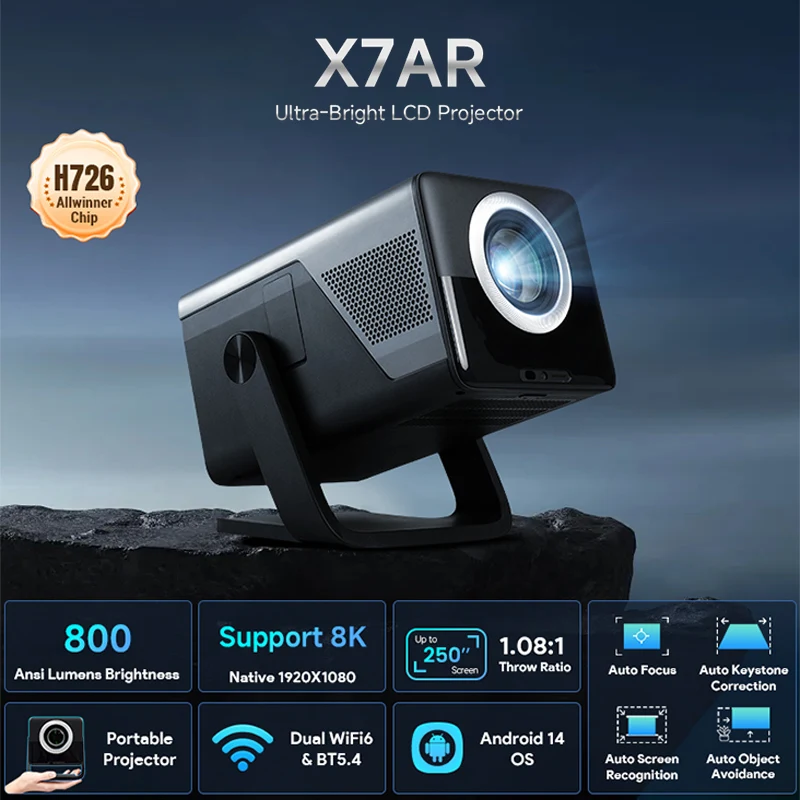 8K Decoding X7 AI Smart Projector with Android - Image 1