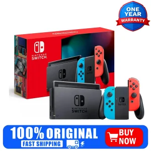 Nintendo Switch Console with Neon Blue and Neon