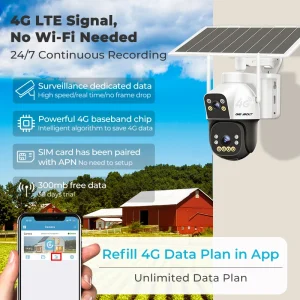 GENBOLT 4G Solar Security Camera No WiFi Outdoor - Thumbnail Image 2