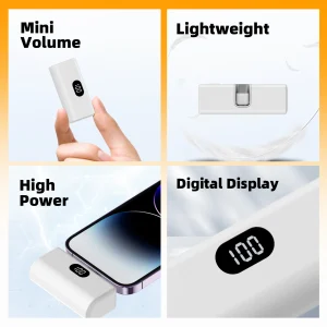Lightweight 5000mAh Portable Power Bank - Thumbnail Image 5