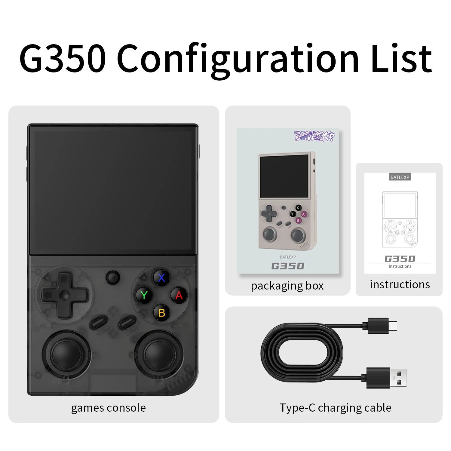 BATLEXP G350 Handheld Game Console - Image 1