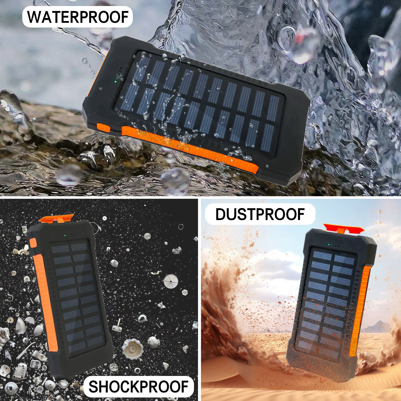 26800mAh Solar Power Bank Wireless Fast Charging - Image 3