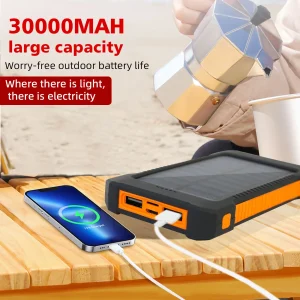 26800mAh Solar Power Bank Wireless Fast Charging - Thumbnail Image 2