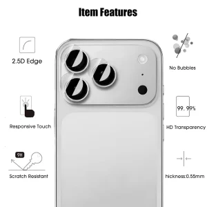 Full Coverage Camera Lens for iPhone 17 Pro Max - Thumbnail Image 13