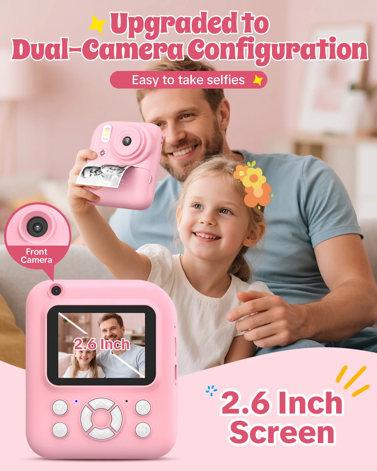 Kids Camera Instant Print,Instant Camera for Kids,2.5K UHD Digital Camera - Image 3