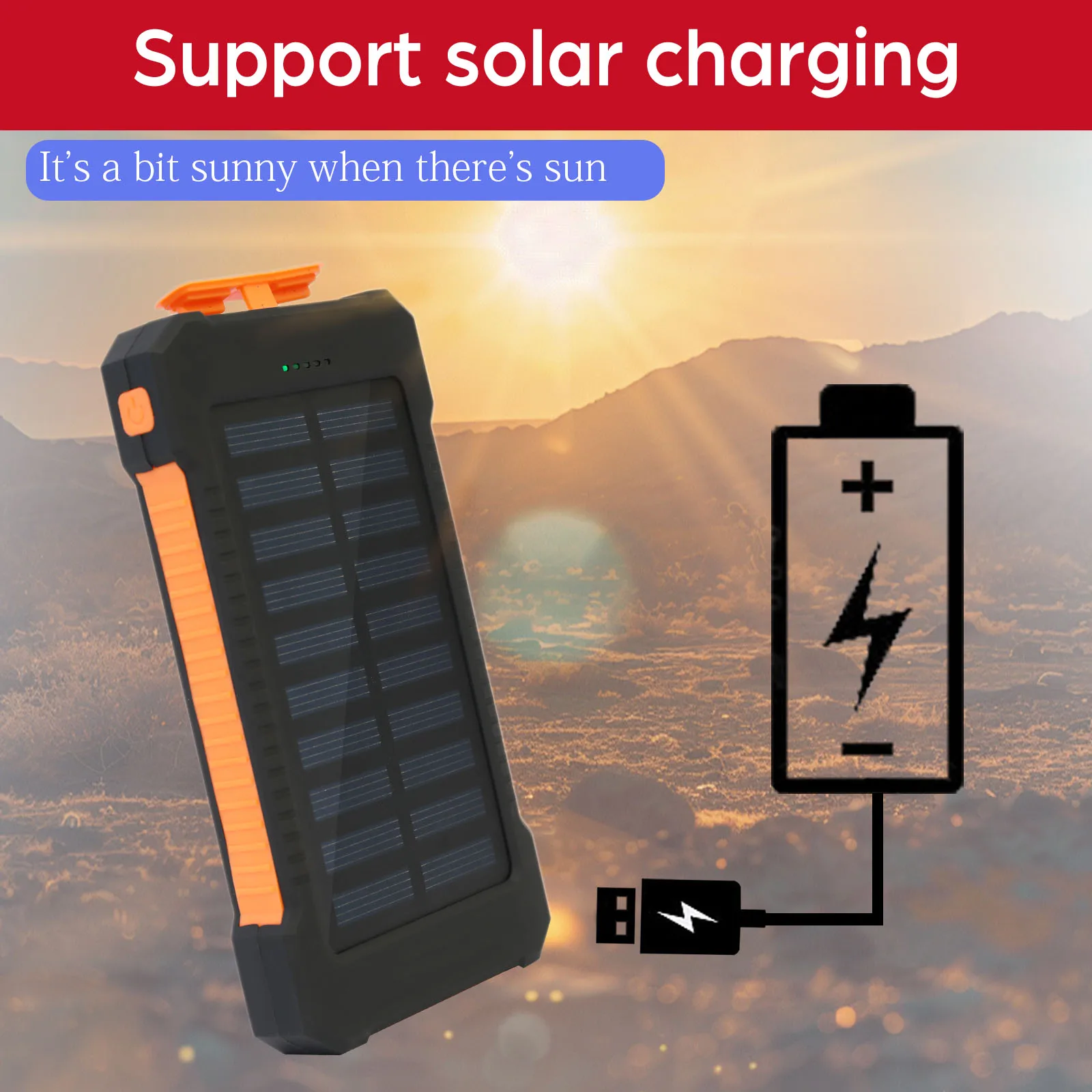 26800mAh Solar Power Bank Wireless Fast Charging - Image 4
