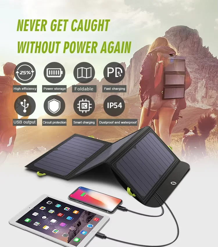ALLPOWERS Foldable Solar Panel 5V 21W Portable Solar Charger Waterproof - Image 3