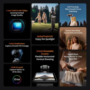 DJI Osmo Pocket 3 Vlogging Camera with 1'' CMOS & 4K/120fps Video - Thumbnail Image 4