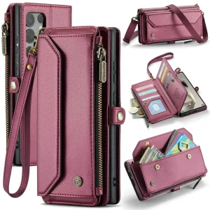 Crossbody for Samsung Galaxy S24 S23 Ultra S22 S21 S20 Case Wallet Card Holder - Thumbnail Image 5