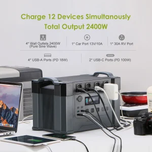 ALLPOWERS Solar Generator 2400W Battery Charger - Thumbnail Image 4