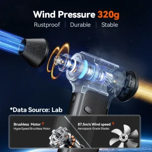 WOLFBOX DF200 Electric Powerful Fan Duster Wireless Air Blower - Thumbnail Image 4