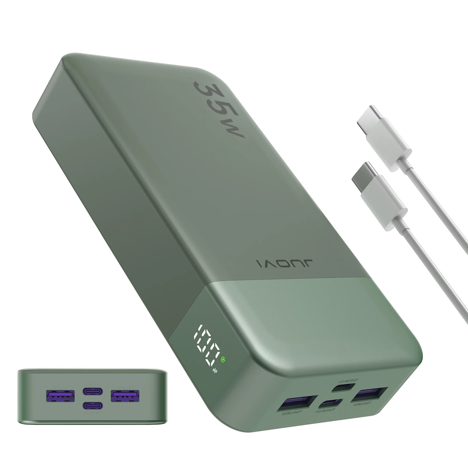 Portable Power Bank 20000mAh, JUOVI 35W Portable Charger - Image 1