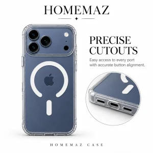 Clear Magnetic Case for iPhone 17 Pro Max Shockproof Transparent Cover - Thumbnail Image 5