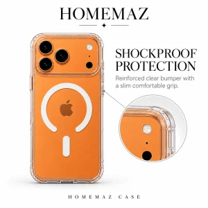 Clear Magnetic Case for iPhone 17 Pro Max Shockproof Transparent Cover - Thumbnail Image 4