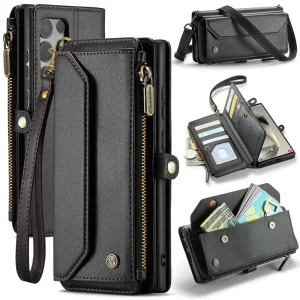 Crossbody for Samsung Galaxy S24 S23 Ultra S22 S21 S20 Case Wallet Card Holder - Thumbnail Image 1