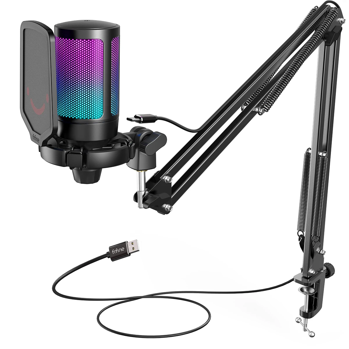 FIFINE USB Gaming Microphone Kit for PC,PS4/5 - Image 1