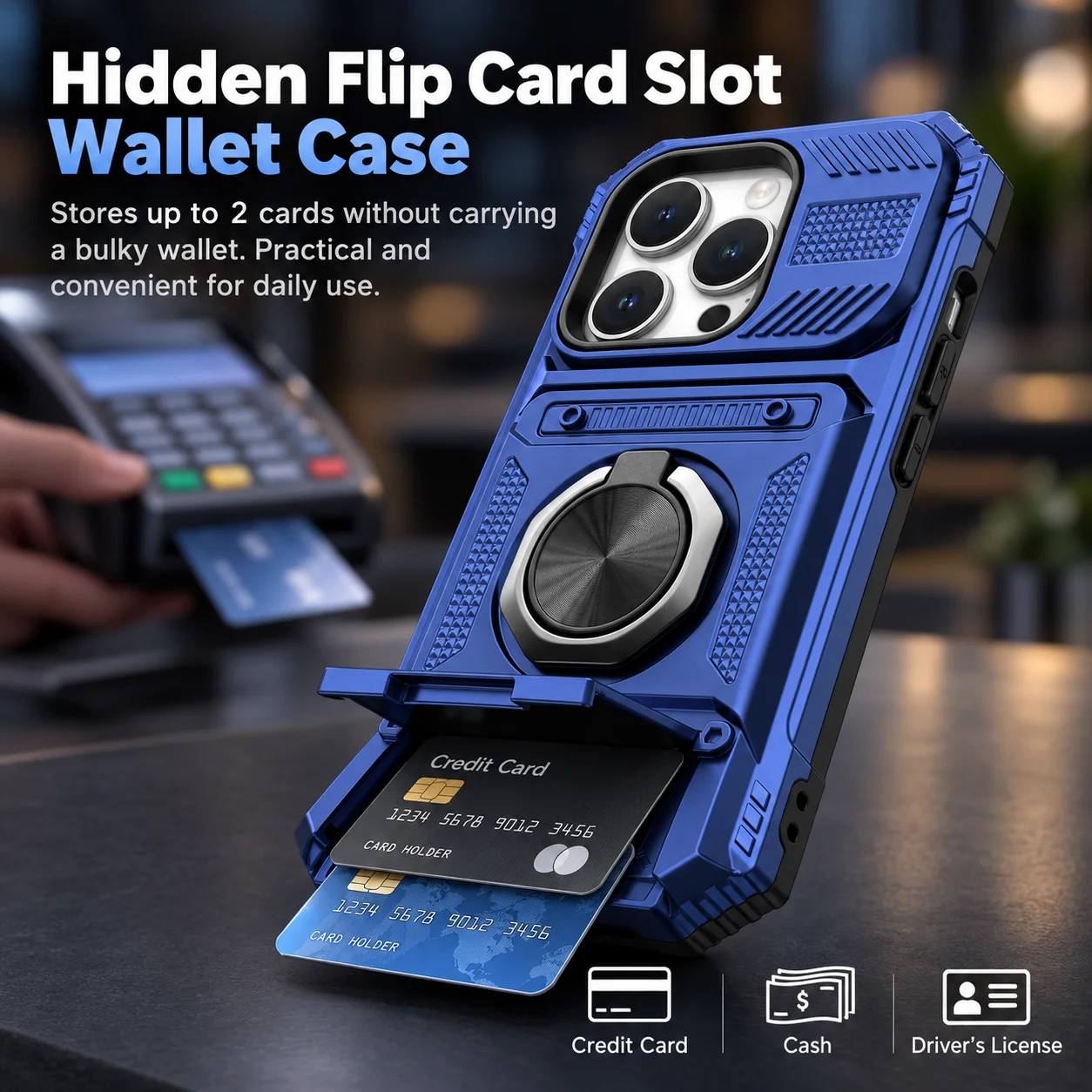 Heavy Duty Wallet Case for iPhone 17 Pro Max 16 15 14 13 12 - Image 2