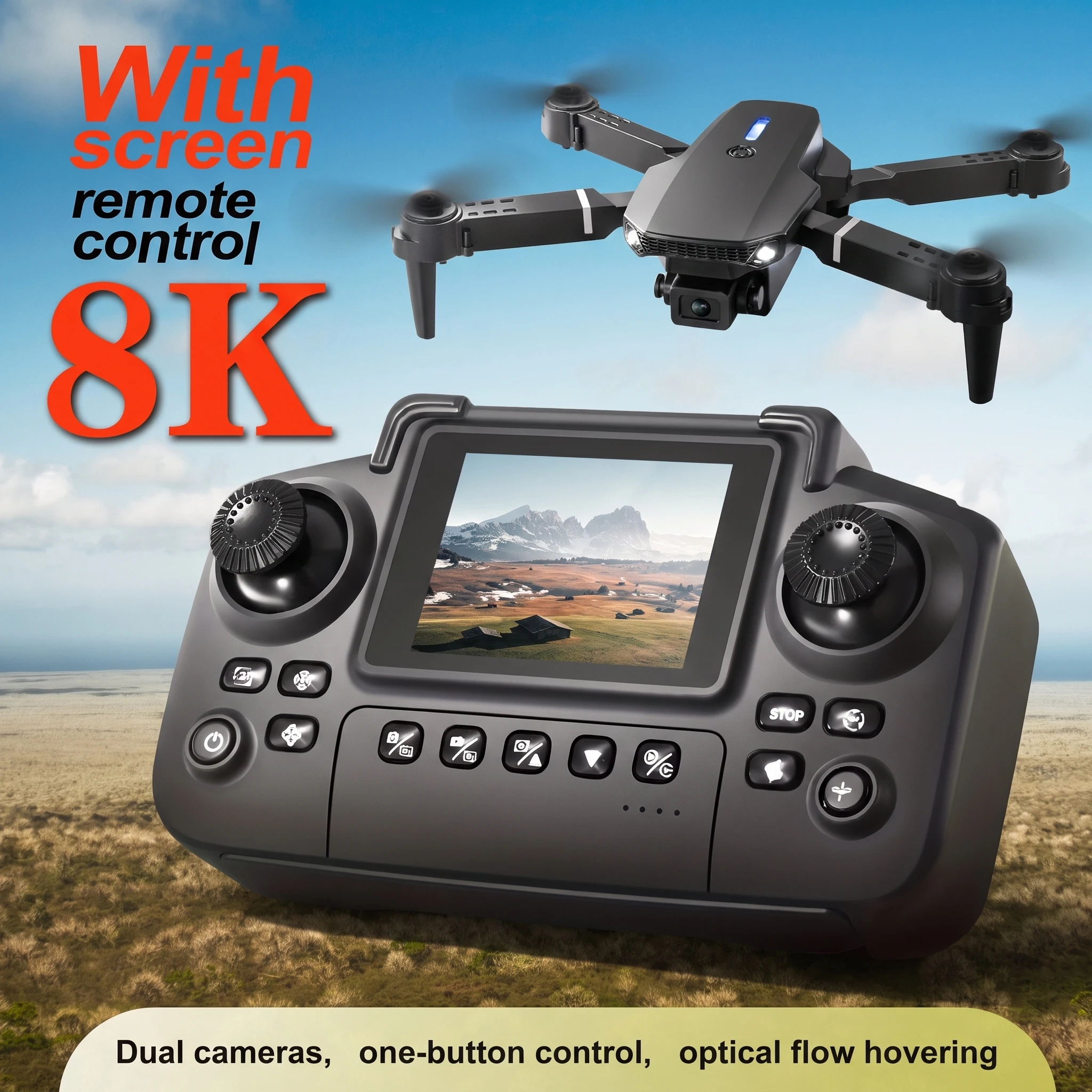 The 2026 Upgraded E88PRO MAX Foldable Drone Features Dual Cameras, - Image 2